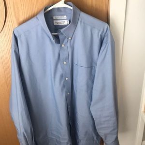 Tall dress shirt. 70/30 cotton polyester blend.